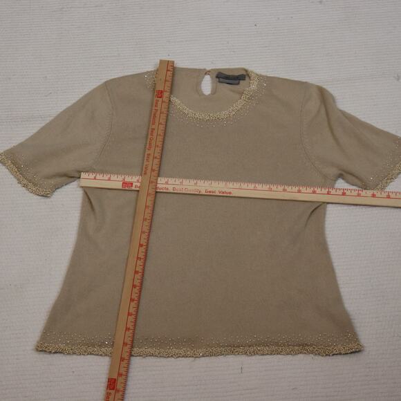 Vintage Jaeger hand beaded silk and cashmere sweater size Large - Picture 5 of 5